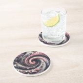 Abstrakt modern, rosa, schwarz und weiß getränkeuntersetzer (Seite)