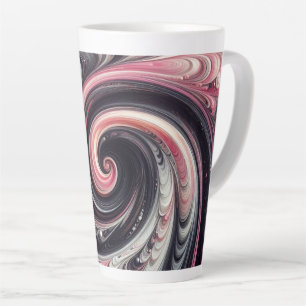 Abstrakt modern, rosa, schwarz und weiß milchtasse