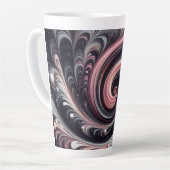 Abstrakt modern, rosa, schwarz und weiß milchtasse (Linke Ecke)