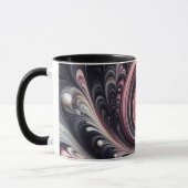 Abstrakt modern, rosa, schwarz und weiß tasse (Links)