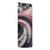 Abstrakt modern, rosa, schwarz und weiß thermosbecher (Nach rechts gedreht)