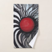 Abstrakt, modern, rot, schwarz, weiß badhandtuch set (Handtuch)