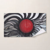 Abstrakt, modern, rot, schwarz, weiß badhandtuch set (Handtuch)