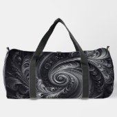 Abstrakt-modern, schlicht, schwarz und weiß duffle bag (Rückseite)