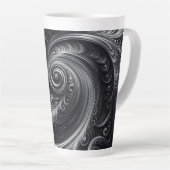Abstrakt-modern, schlicht, schwarz und weiß milchtasse (Rechte Ecke)