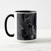 Abstrakt-modern, schlicht, schwarz und weiß tasse (Links)