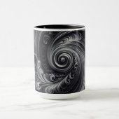 Abstrakt-modern, schlicht, schwarz und weiß tasse (Zentrum)