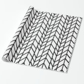 Abstrakt Modern Simple Geometric Black and White W Geschenkpapier (Ungerollt)