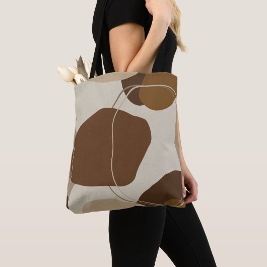 Abstrakt Modern Terracotta - Formen Tasche (Von Nahem)