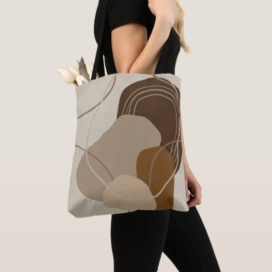 Abstrakt Modern Terracotta - Formen Tasche (Von Nahem)