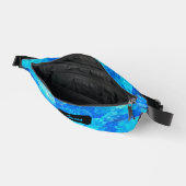 Abstrakt, modern, türkisfarbenes Mosaik, nach Maß Bauchtasche (Offen)