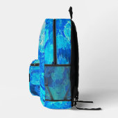 Abstrakt, modern, türkisfarbenes Mosaik, nach Maß Bedruckter Rucksack (Rechts)