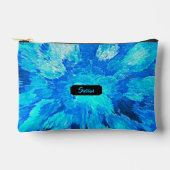 Abstrakt, modern, türkisfarbenes Mosaik, nach Maß Zubehörtasche (Vorderseite)