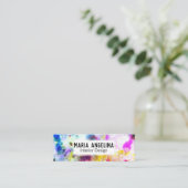 Abstrakt modern und farbenfroh mini visitenkarte (Stehend Vorderseite)