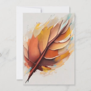 Abstrakt Moderne Blätter Gemälde Set, Leaf Mitteilungskarte