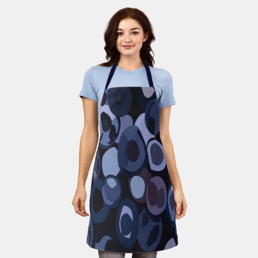 Abstrakt Moderne Blaubeere Schürze (Getragen)