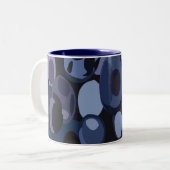 Abstrakt Moderne Blaubeere Zweifarbige Tasse (Vorderseite Links)