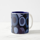 Abstrakt Moderne Blaubeere Zweifarbige Tasse (VorderseiteRechts)