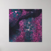 Abstrakt Moderne Imitate Foil Magenta Indiga Black Leinwanddruck (Vorderseite)