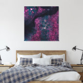 Abstrakt Moderne Imitate Foil Magenta Indiga Black Leinwanddruck (Insitu (Schlafzimmer))