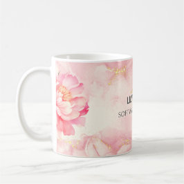 Abstrakt moderne, individuell anpassbare Rosa Wass Kaffeetasse
