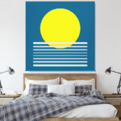 Abstrakt Moderne Kunst Gelbe Sonne und Meer Landsc Leinwanddruck (Insitu (Schlafzimmer))