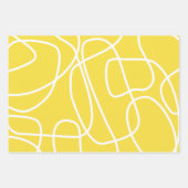Abstrakt Moderne Kunst im Gelben Niedlich Geschenkpapier Set (Vorderseite 3)
