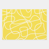 Abstrakt Moderne Kunst im Gelben Niedlich Geschenkpapier Set (Vorderseite)