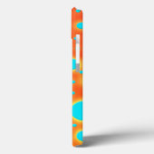 Abstrakt Moderne Kunst Türkis Orange Case-Mate iPhone Hülle (Rückseite / Links)