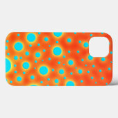 Abstrakt Moderne Kunst Türkis Orange Case-Mate iPhone Hülle (Rückseite (Horizontal))