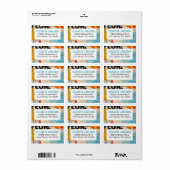 Abstrakt Moderne Künstlerische Rücksendeadresse Adressaufkleber (Vorne)