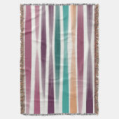 Abstrakt Moderne Lila Marsala Aquamarin Pinselstri Decke (Vorderseite Vertikal)