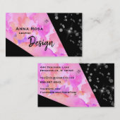 *~* Abstrakt Moderne rosa Glitzer Geometrische Blu Visitenkarte (Vorne/Hinten)