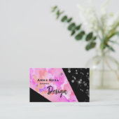 *~* Abstrakt Moderne rosa Glitzer Geometrische Blu Visitenkarte (Stehend Vorderseite)