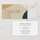 Abstrakt Moderne Terracotta, Schwarze Formen Busin Visitenkarte (Vorne/Hinten)