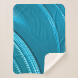 Abstrakt Moderner Aquamariner Blauer Swirl Klein Sherpadecke