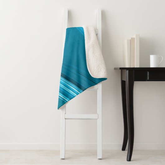 Abstrakt Moderner Aquamariner Blauer Swirl Klein Sherpadecke (Beispiel)