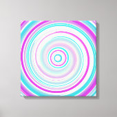 Abstrakt Moderner Lila Aquamariner Spiral Leinwanddruck (Vorderseite)