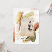 Abstrakt Modernes, florales Weihnachtslied Karte (Vorderseite/Rückseite Beispiel)