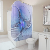Abstrakt Modernes Fraktal Art Lavendel Duschvorhang (Beispiel)