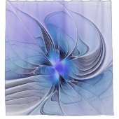 Abstrakt Modernes Fraktal Art Lavendel Duschvorhang (Vorderseite)