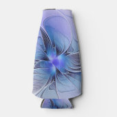 Abstrakt Modernes Fraktal Art Lavendel Flaschenkühler (Vorderseite)