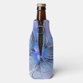 Abstrakt Modernes Fraktal Art Lavendel Flaschenkühler (Flasche Rückseite)