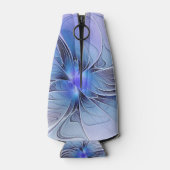 Abstrakt Modernes Fraktal Art Lavendel Flaschenkühler (Rückseite)