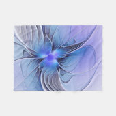 Abstrakt Modernes Fraktal Art Lavendel Fleecedecke (Vorderseite (Horizontal))