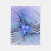 Abstrakt Modernes Fraktal Art Lavendel Fleecedecke (Vorderseite)