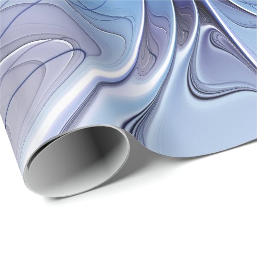 Abstrakt Modernes Fraktal Art Lavendel Geschenkpapier (Rolleneckpunkt)