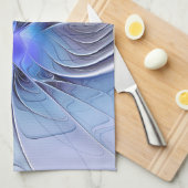 Abstrakt Modernes Fraktal Art Lavendel Geschirrtuch (Viertel Falte)