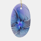 Abstrakt Modernes Fraktal Art Lavendel Keramik Ornament (Rechts)
