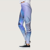 Abstrakt Modernes Fraktal Art Lavendel Leggings (Links)